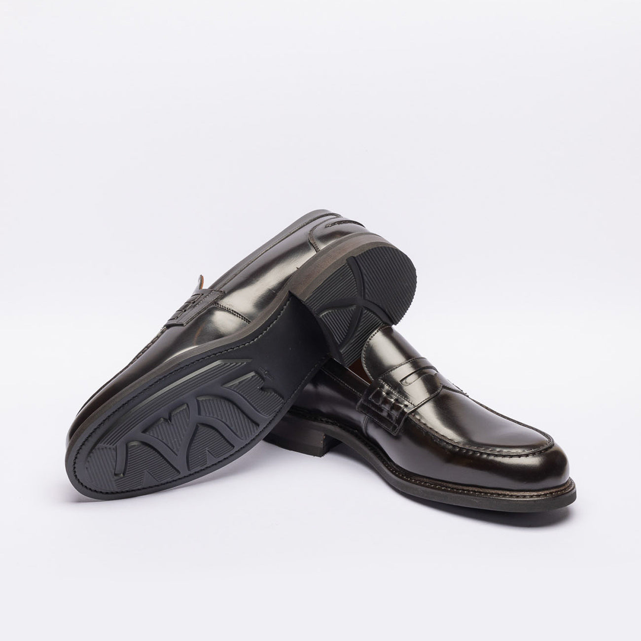 Mocassino penny Berwick 5633 in pelle spazzolata marrone (Suola gomma)