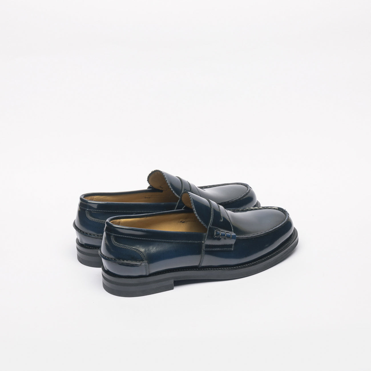 Mocassino penny Borghini GB02 in pelle spazzolata blu