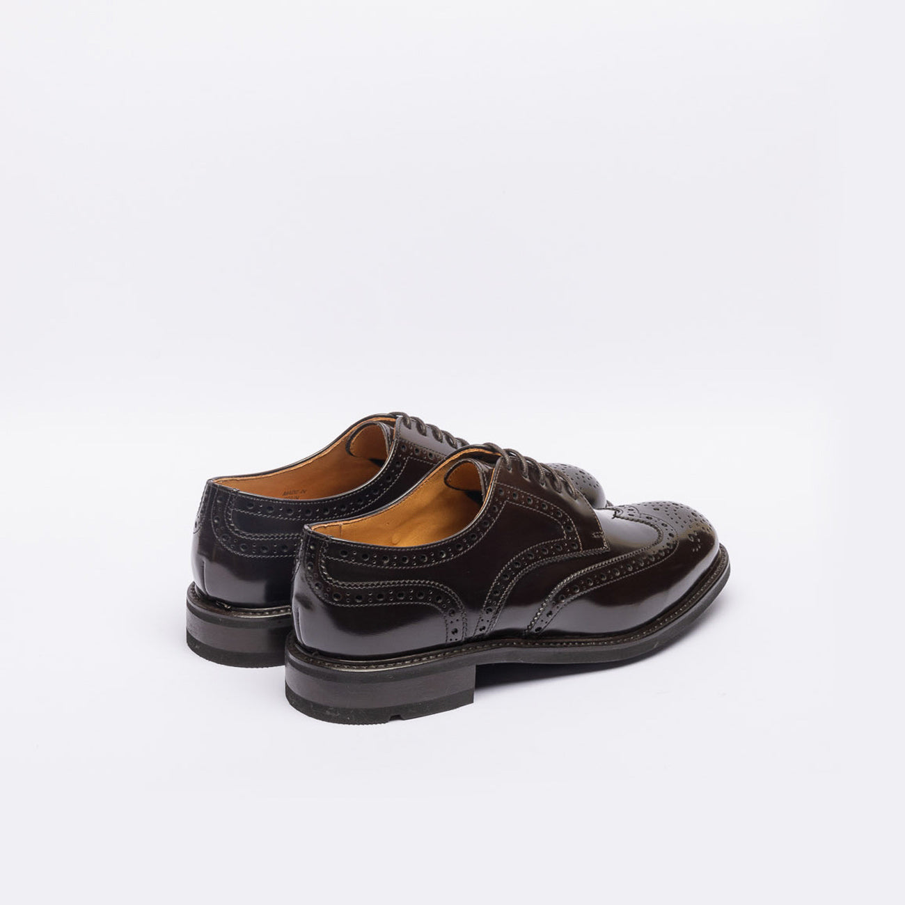 Stringata derby Berwick 5544 in pelle spazzolata marrone (Suola gomma)