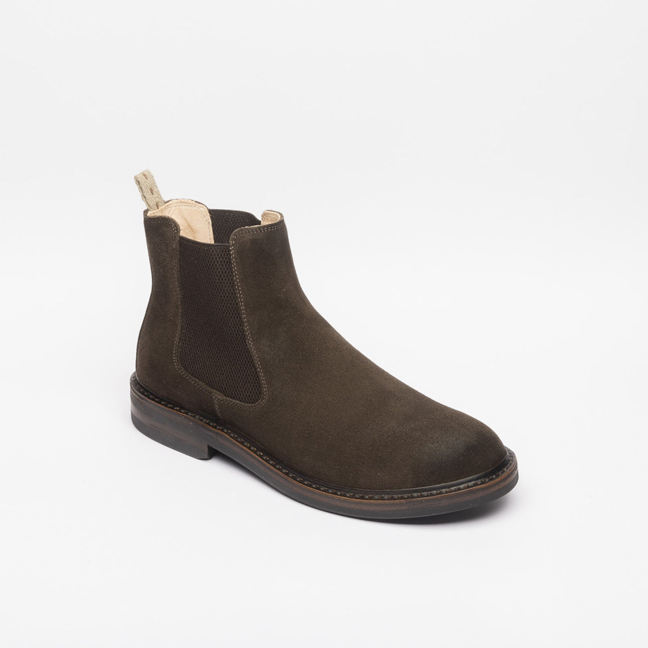 Stivale chelsea Astorflex Bitflex Rubber in camoscio marrone (Dark Chestnut)