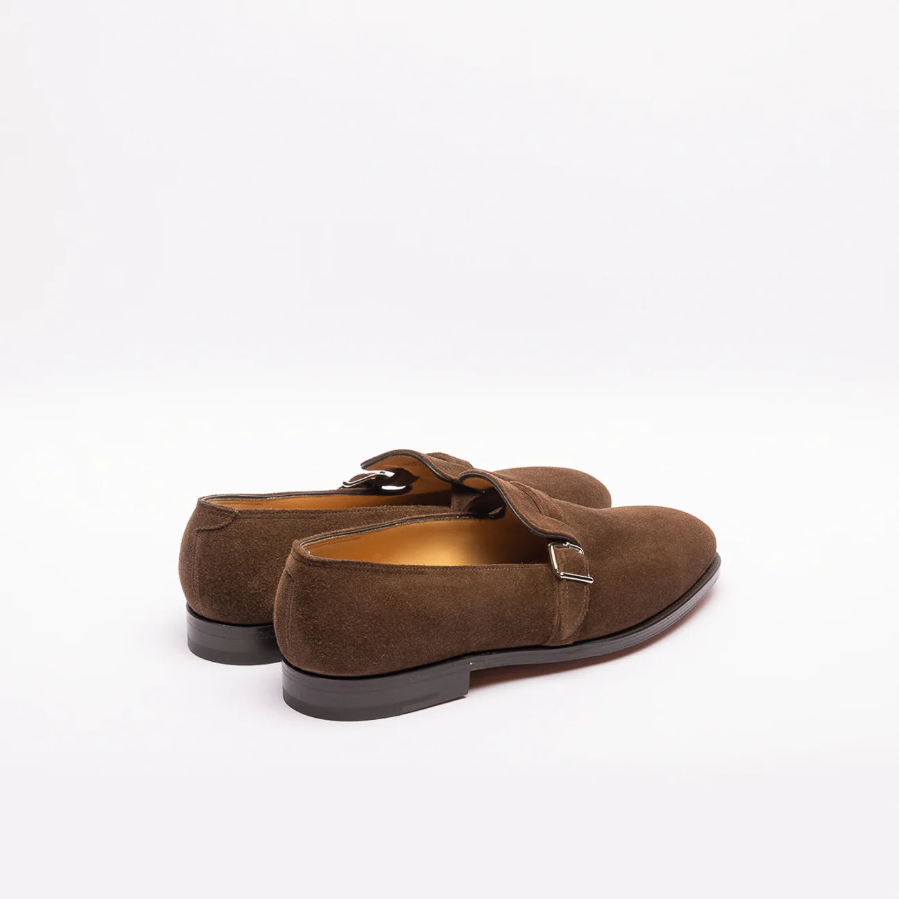 Mocassino mono fibbia John Lobb Delano in camoscio marrone