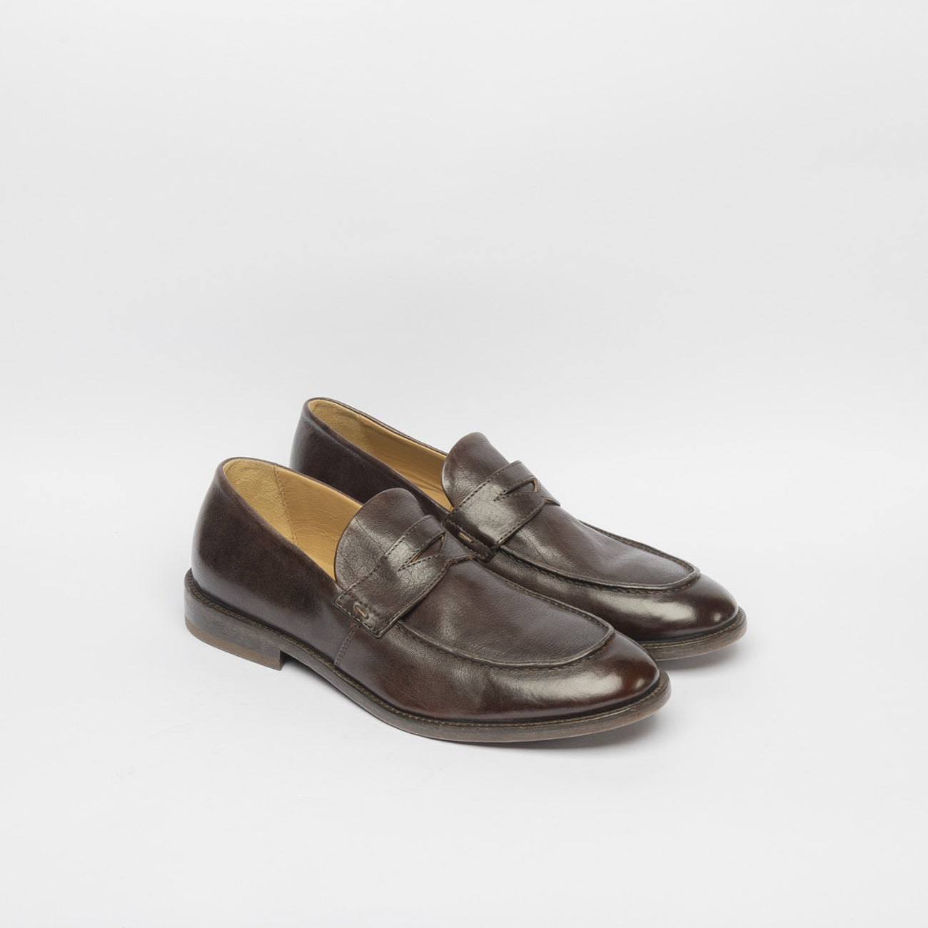 Mocassino penny MOMA Nottingham_U in pelle marrone