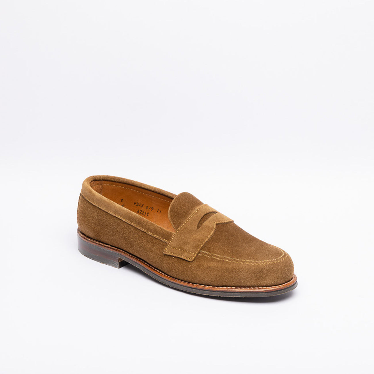 Alden 6221 brown suede penny loafer (Snuff suede)