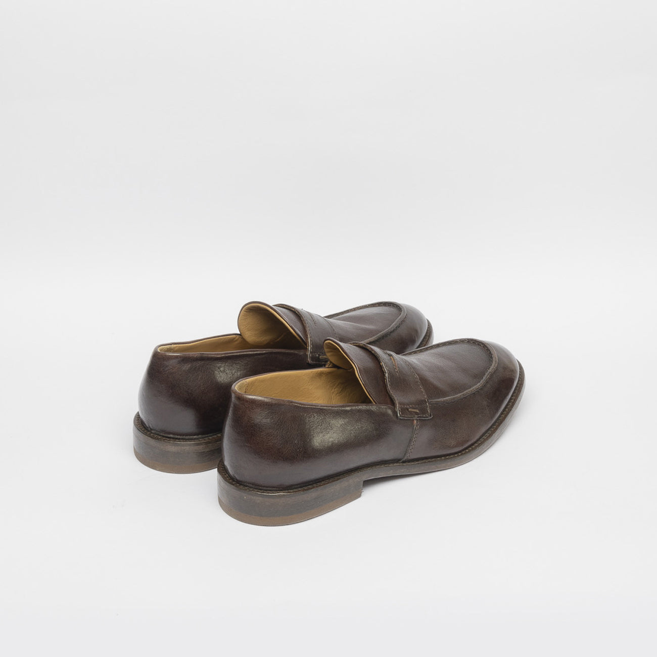 Mocassino penny MOMA Nottingham_U in pelle marrone