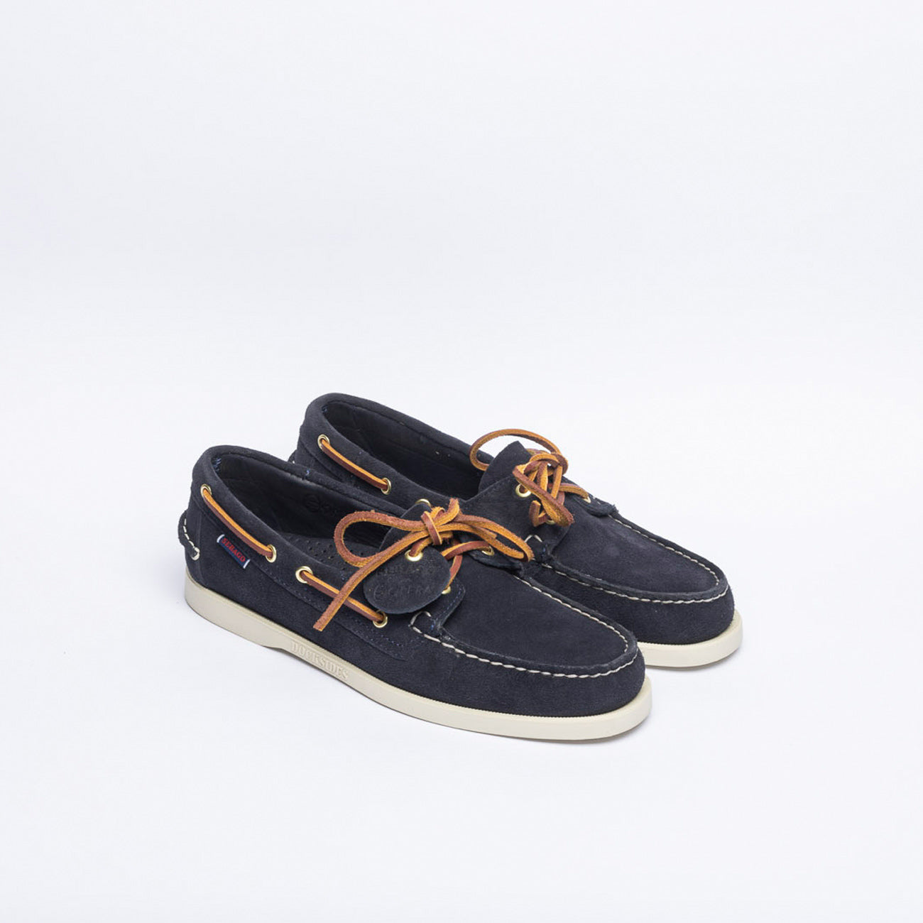 Mocassino da barca Sebago Portalnd Artisan in camoscio blu