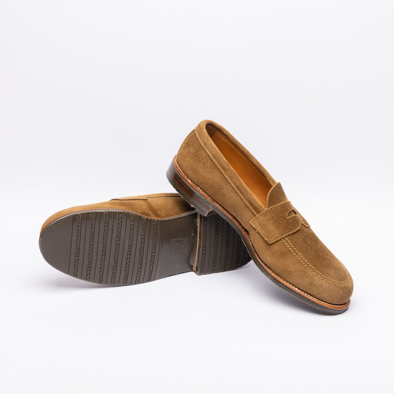 Mocassino penny Alden 6221 in camoscio marrone (Snuff suede)