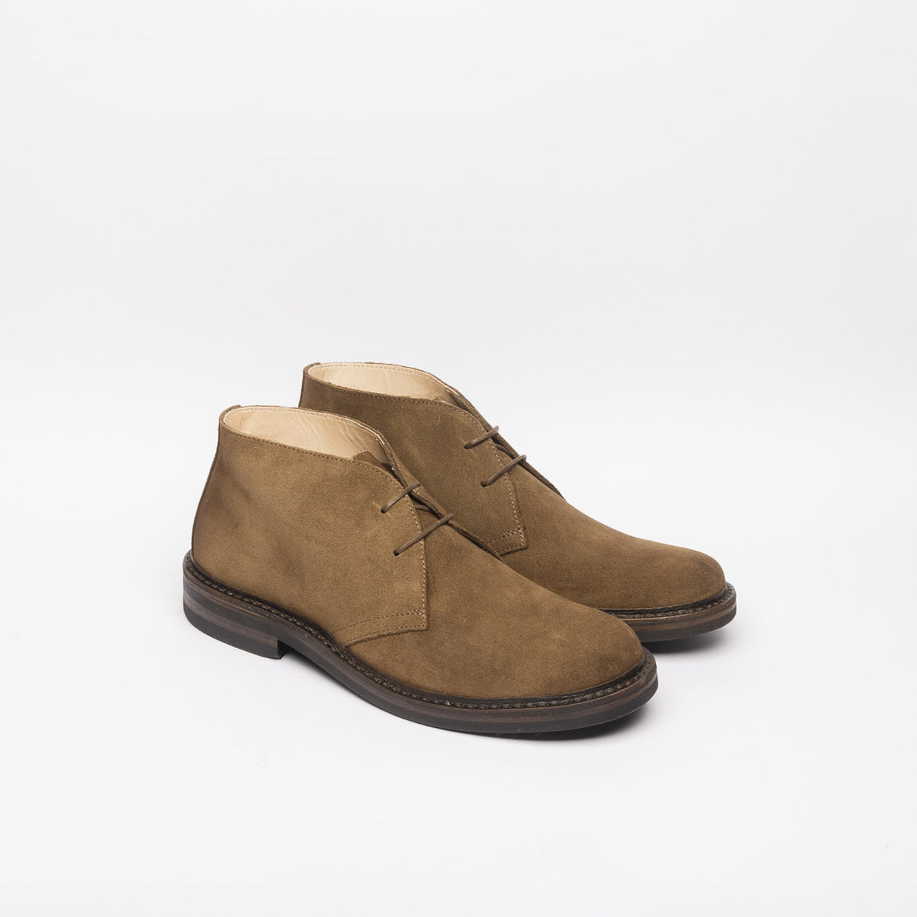 Stivale chukka Astorflex Greenflex Rubber in camoscio marrone (Dark Khaki)