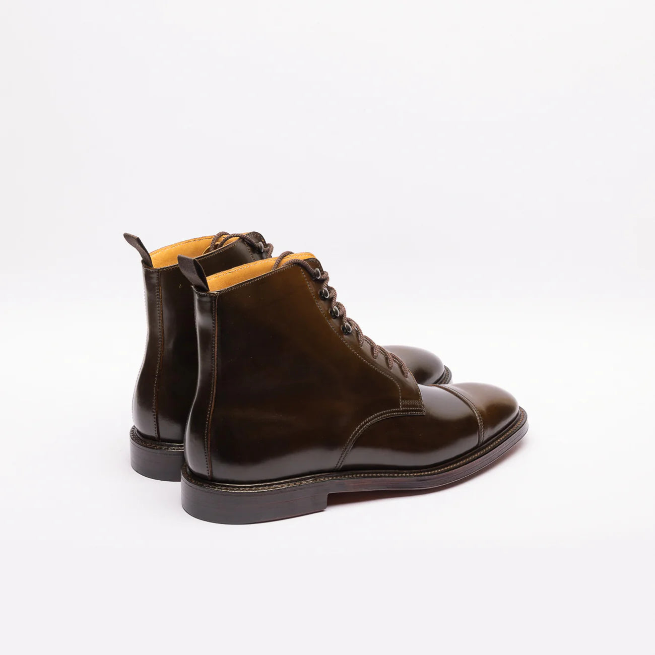 Stivale derby Crockett & Jones Harlech in pelle di cavallo marrone