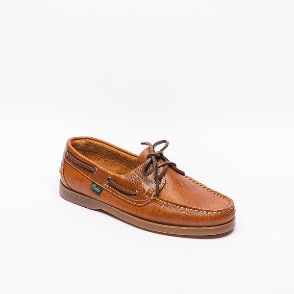 Paraboot Barth grained leather boat moccasin – Borghini