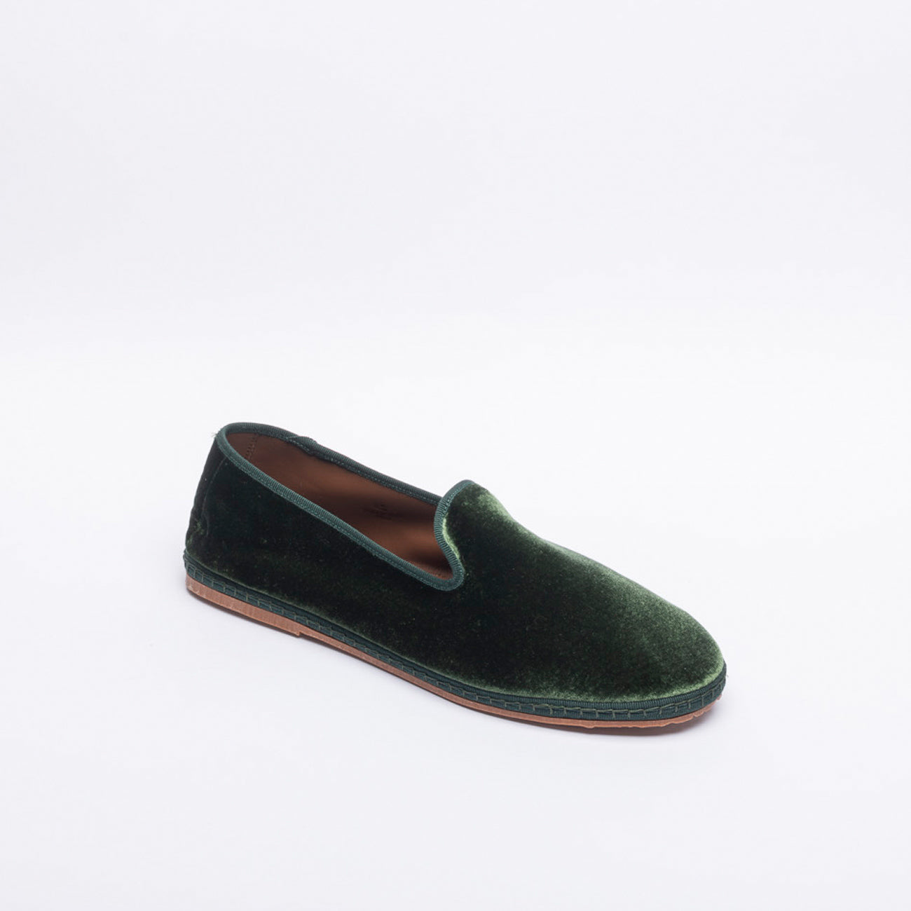 Friulana da uomo Miez in velluto verde
