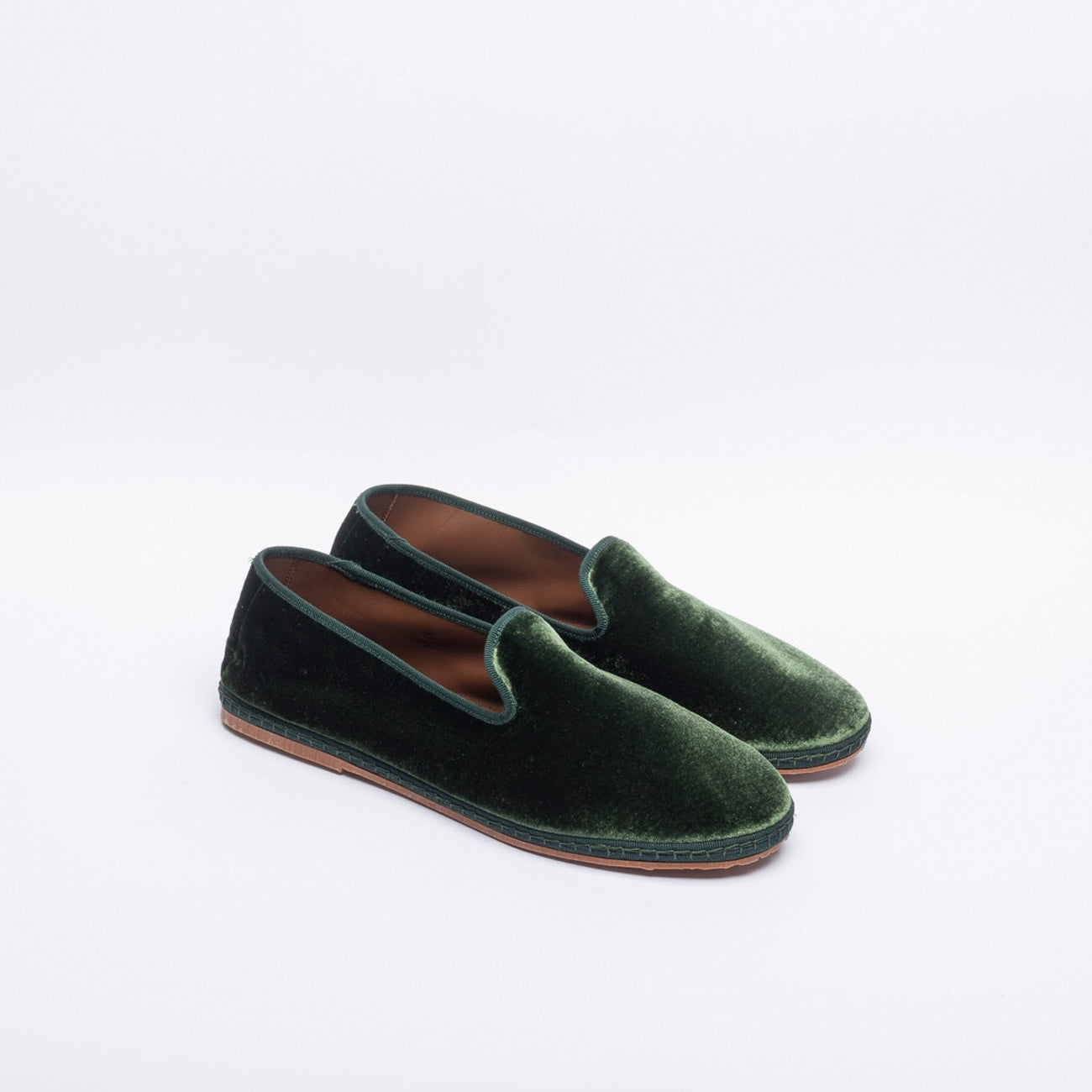 Friulana da uomo Miez in velluto verde