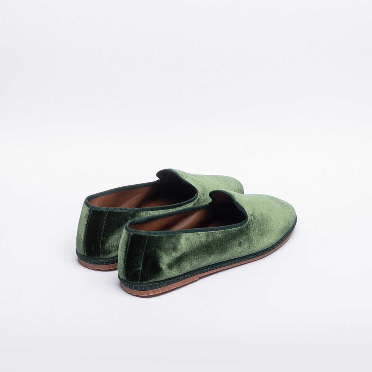 Friulana da uomo Miez in velluto verde