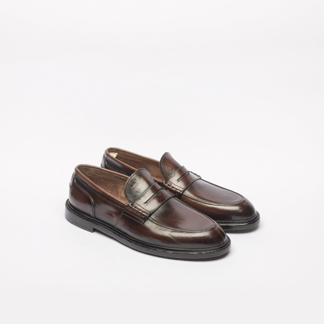 Mocassino penny Officine Creative Sax/001 in pelle bordeaux