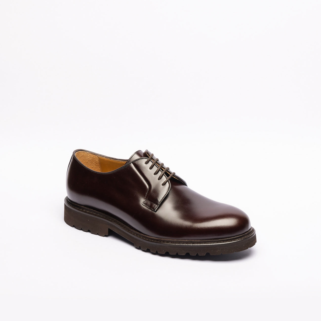 Stringata derby Berwick 5635 in pelle spazzolata bordeaux