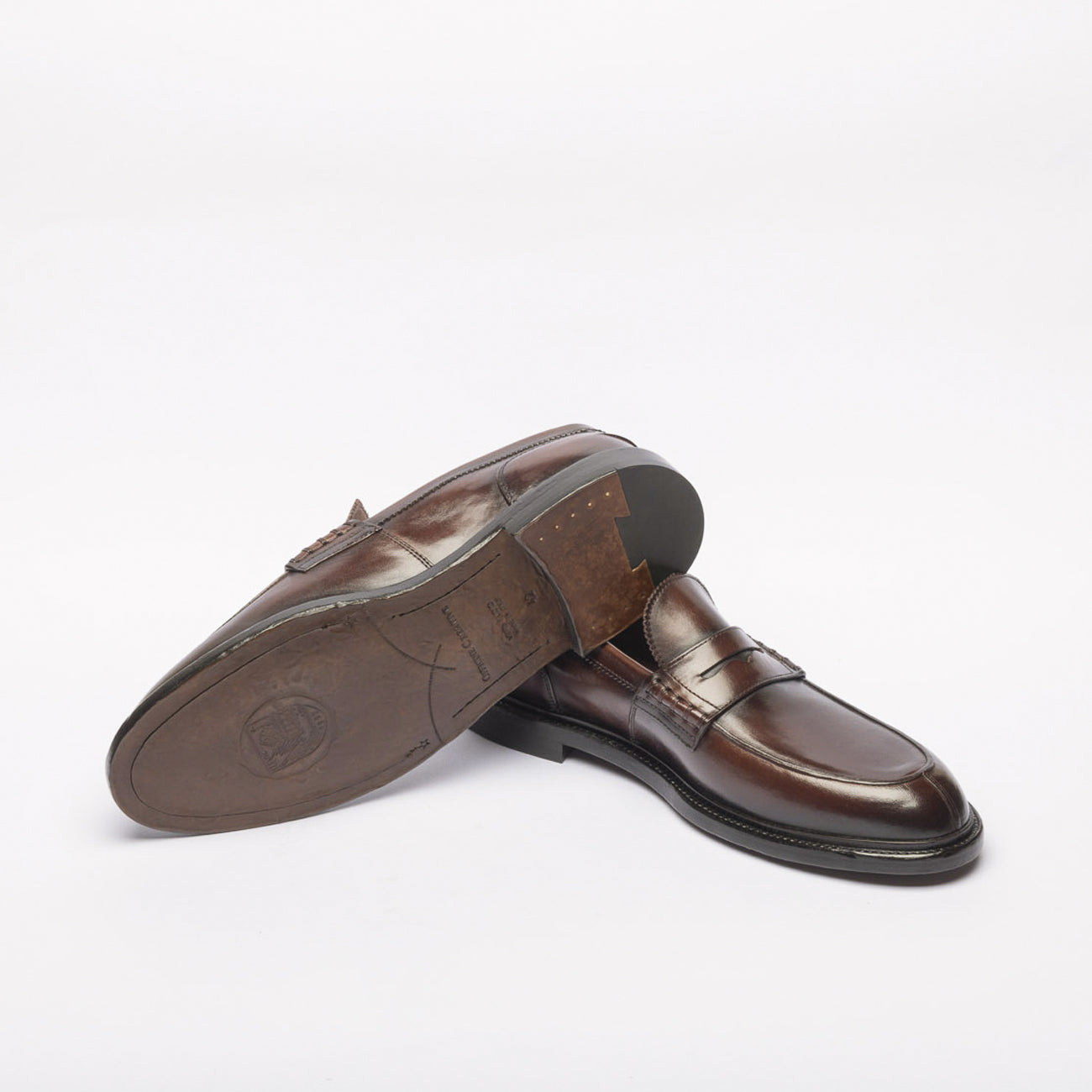 Mocassino penny Officine Creative Sax/001 in pelle bordeaux