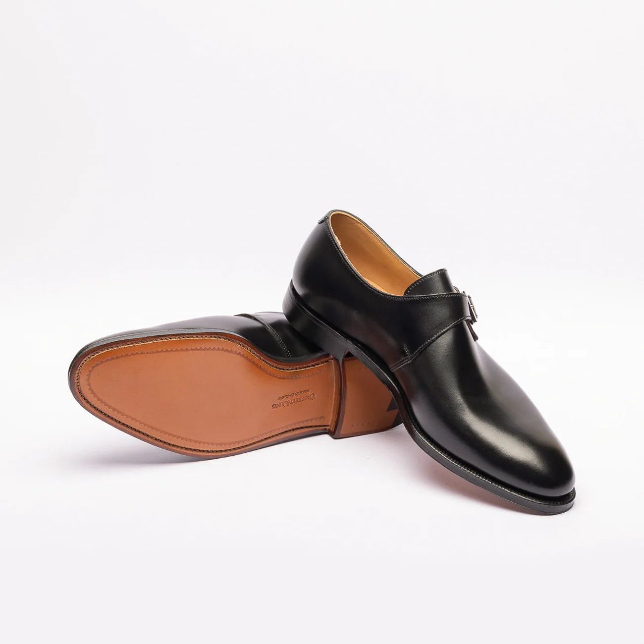 Mono fibbia Crockett & Jones Monkton in pelle nera