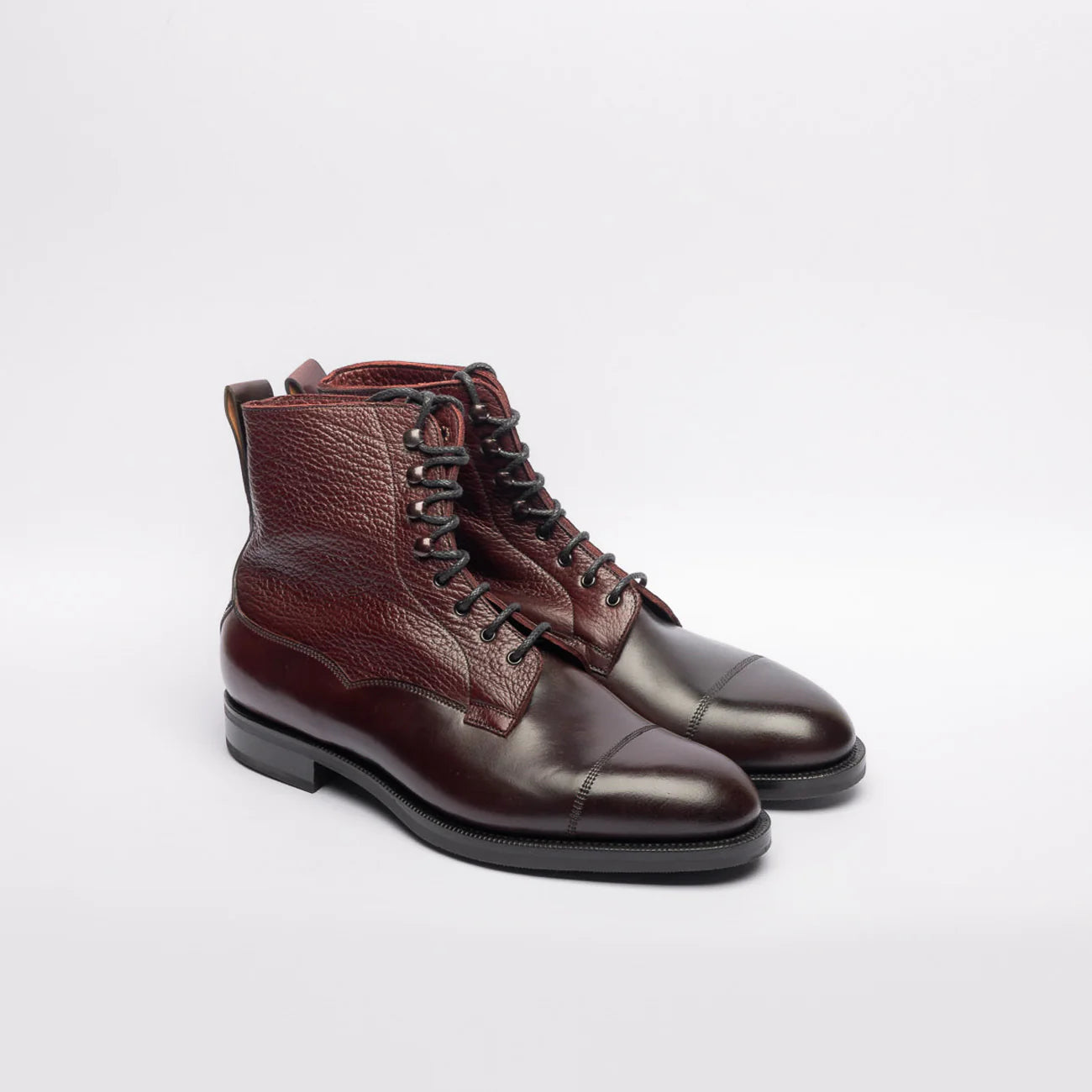 Stivale derby Edward Green Galway in pelle di cavallo bordeaux