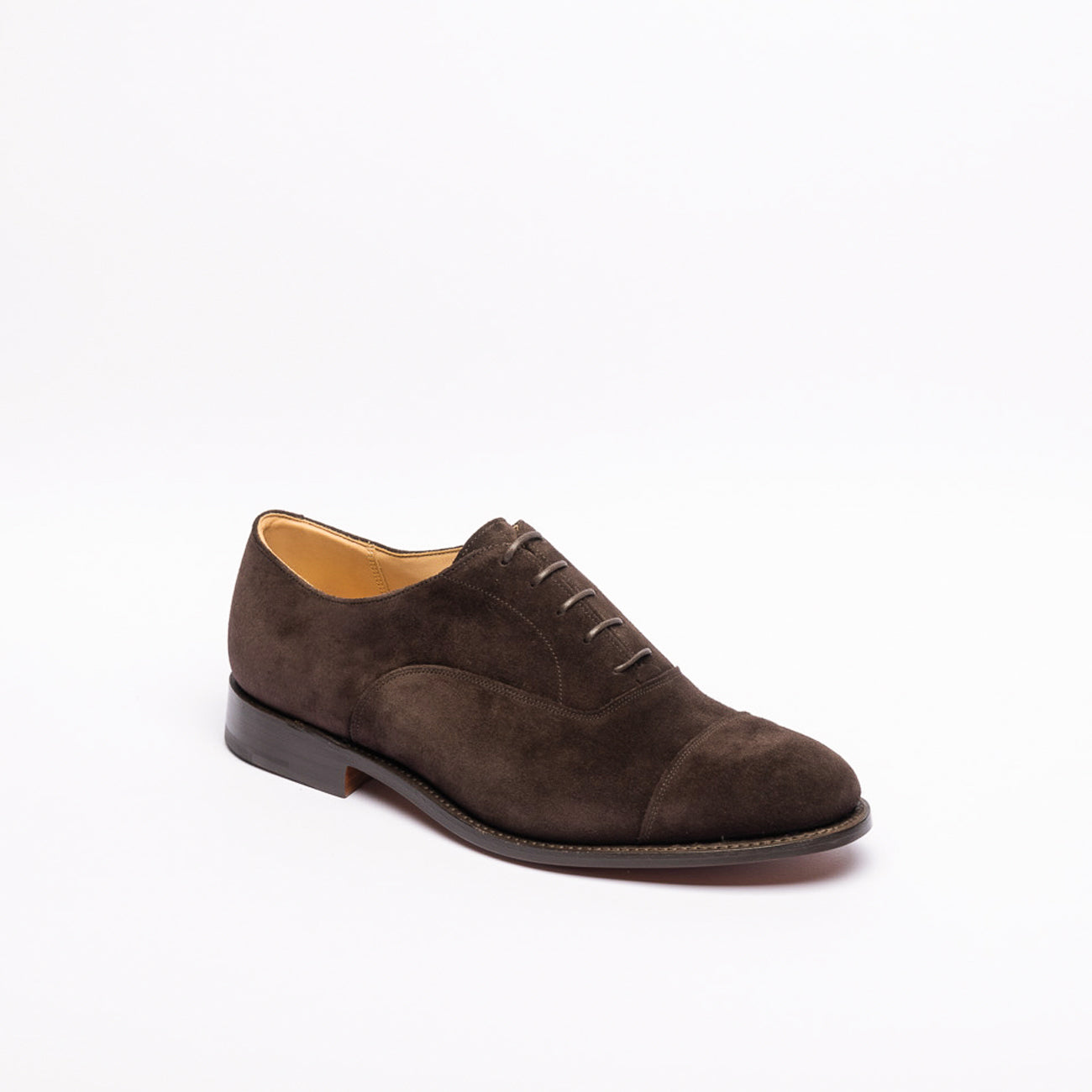 Stringata oxford Tricker's Boxgrove in camoscio marrone