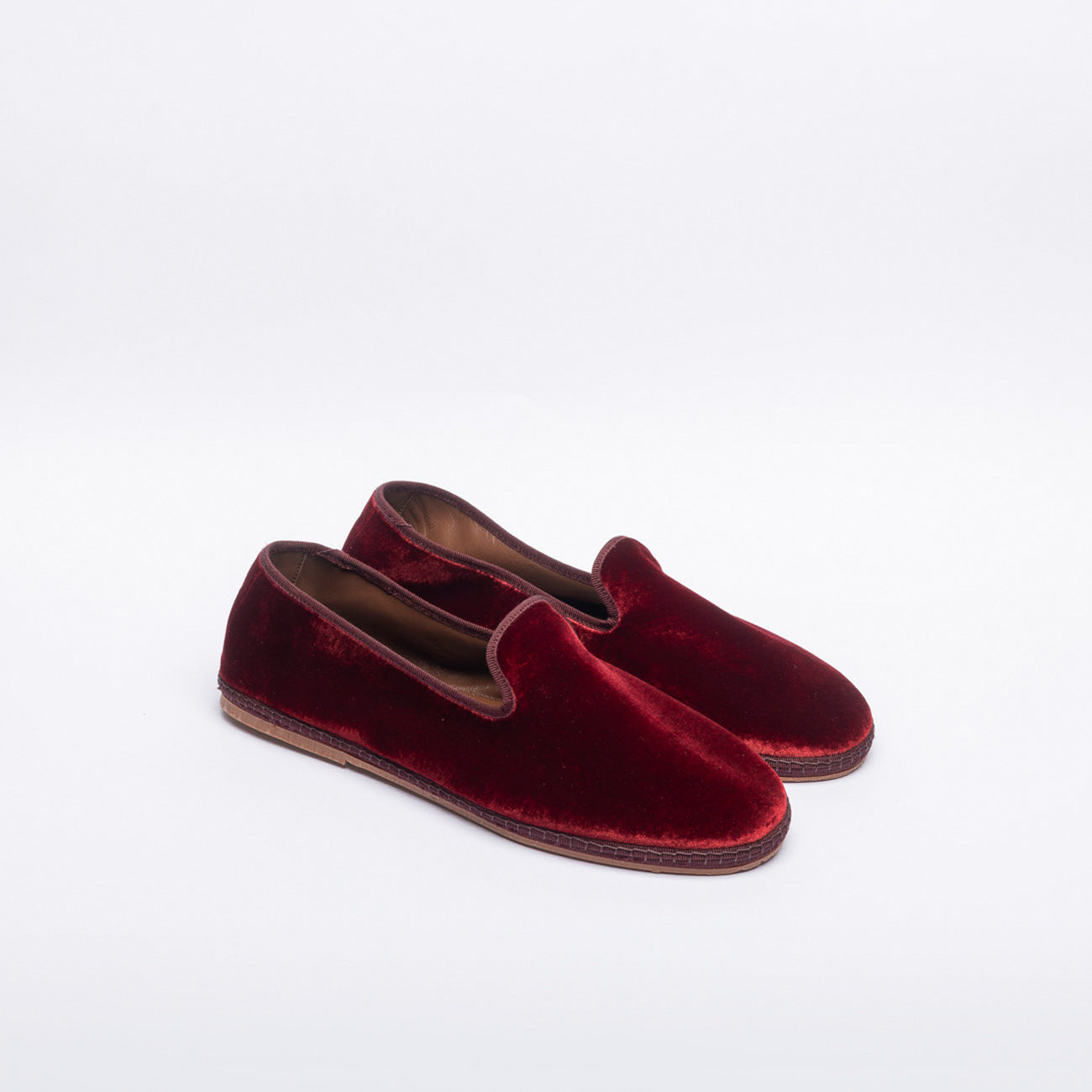 Friulana da uomo Miez in velluto bordeaux