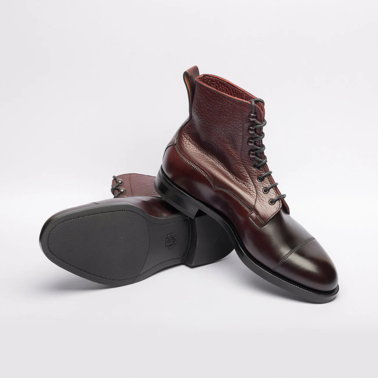 Stivale derby Edward Green Galway in pelle di cavallo bordeaux