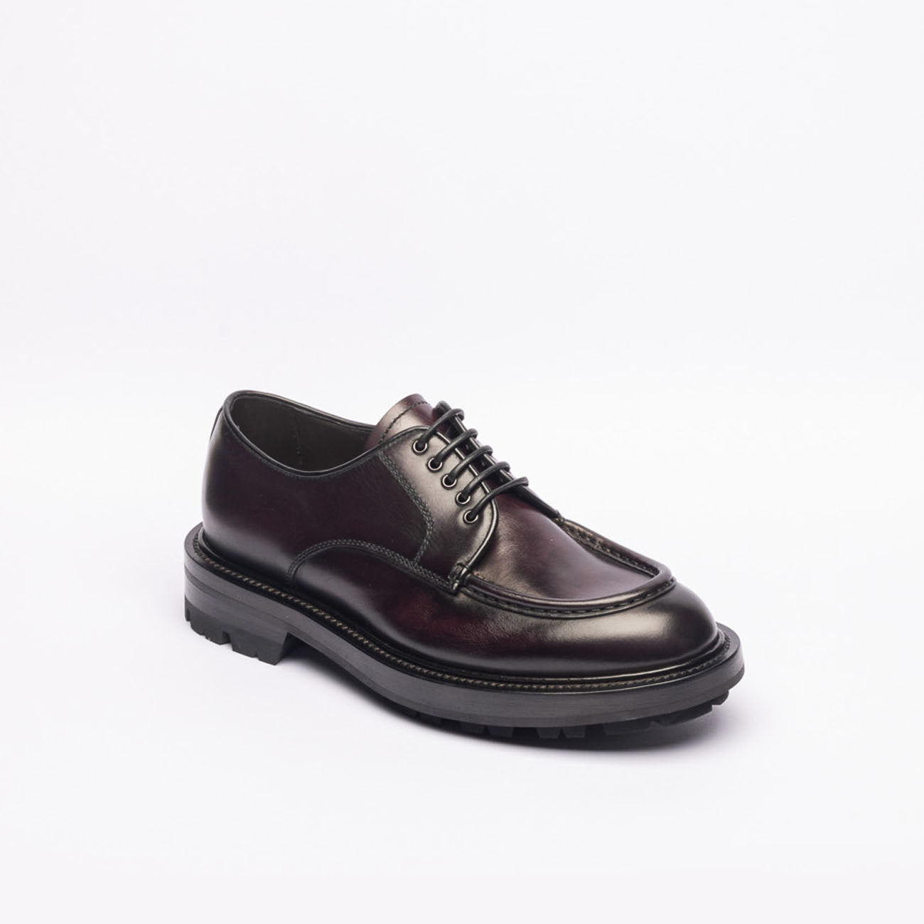 Stringata derby Barrett 242U053 in pelle bordeaux