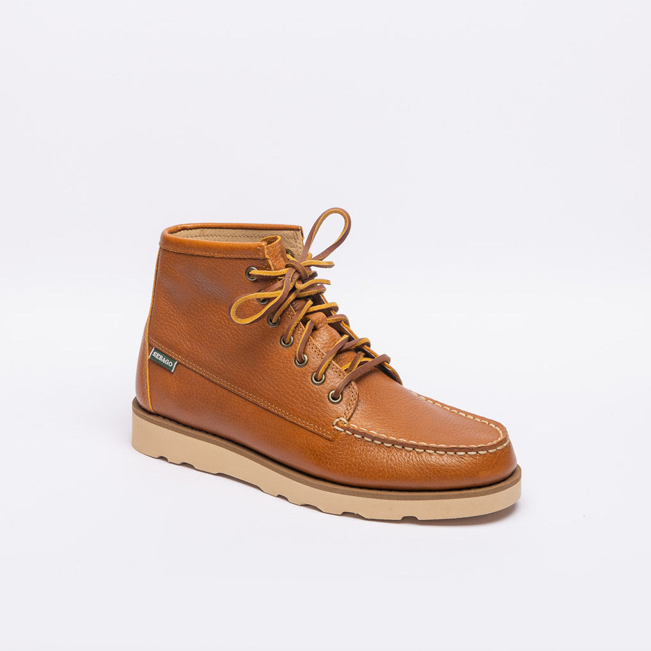 Stivale derby Sebago Tala Mid in pelle martellata marrone