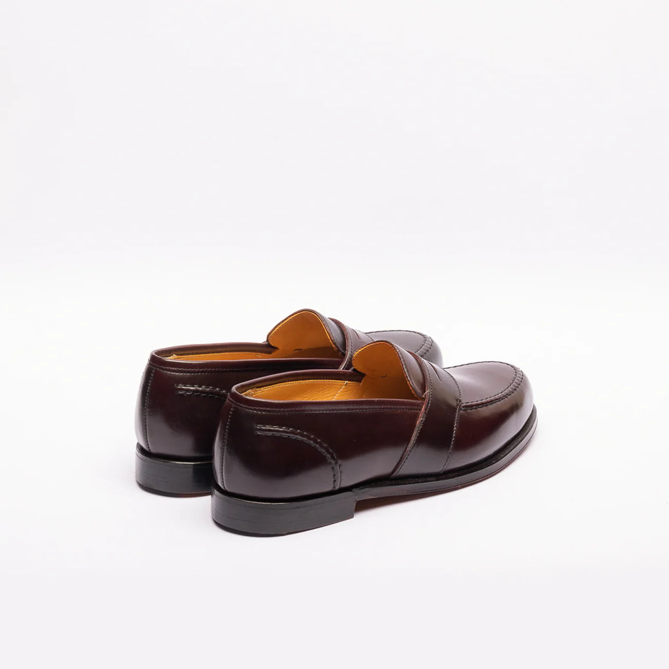 Mocassino penny Crockett & Jones Yale in pelle di cavallo bordeaux