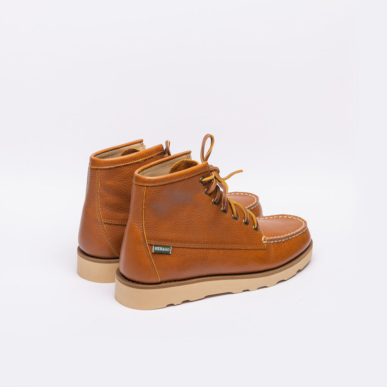 Stivale derby Sebago Tala Mid in pelle martellata marrone