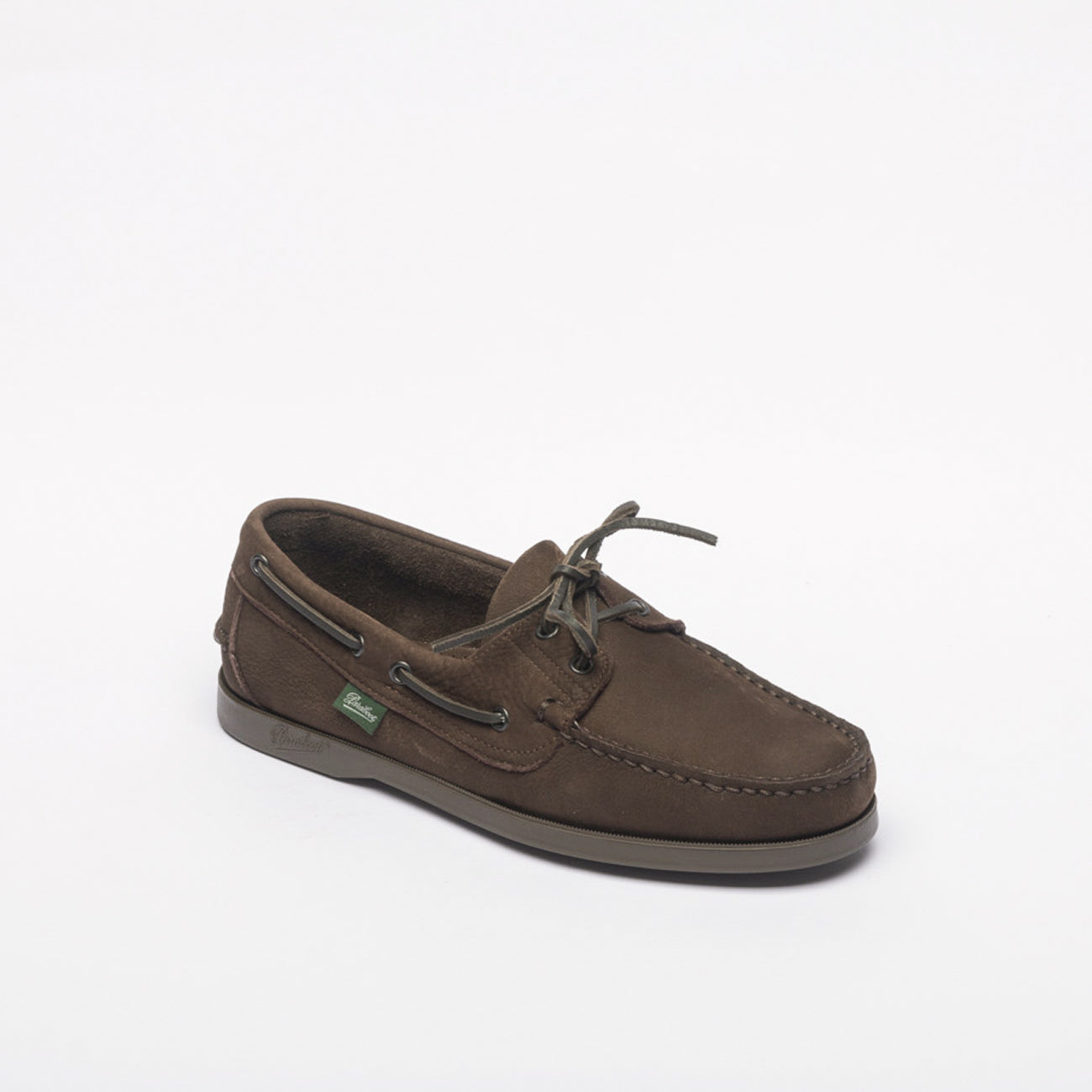 Mocassino da barca Paraboot Barth in nabuk martellato marrone