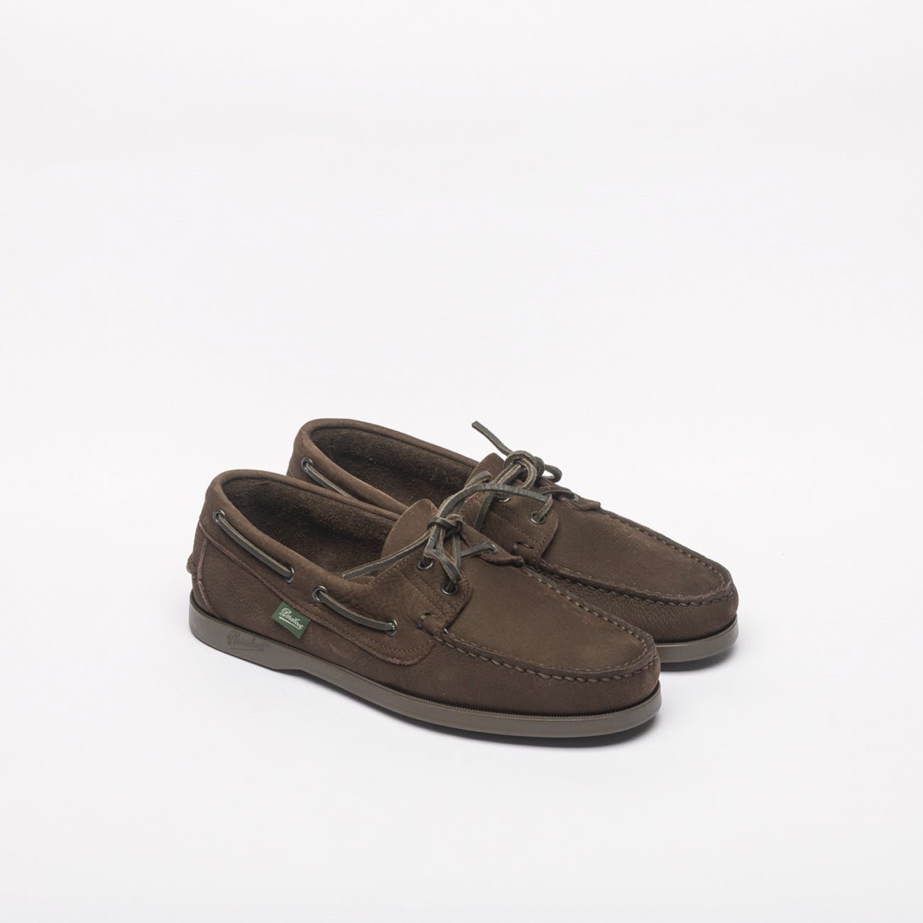 Mocassino da barca Paraboot Barth in nabuk martellato marrone