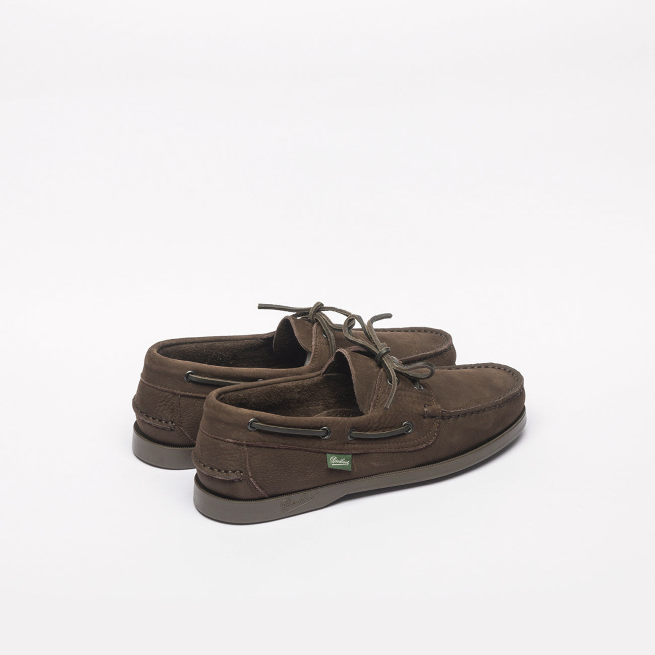 Mocassino da barca Paraboot Barth in nabuk martellato marrone