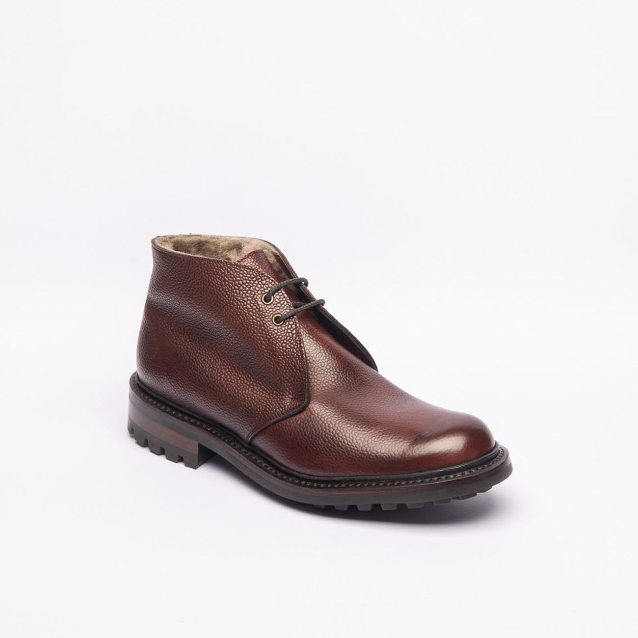 Stivale chukka Cheaney Joseph & Sons Shackleton in pelle martellata bordeaux