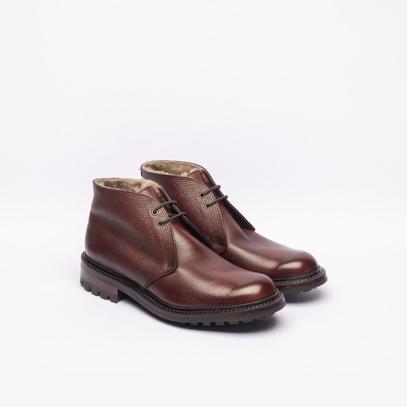 Stivale chukka Cheaney Joseph & Sons Shackleton in pelle martellata bordeaux