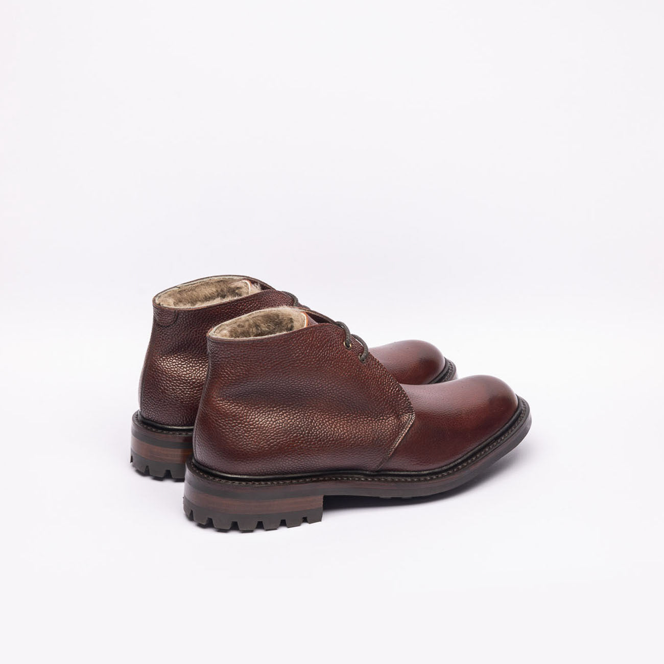 Stivale chukka Cheaney Joseph & Sons Shackleton in pelle martellata bordeaux