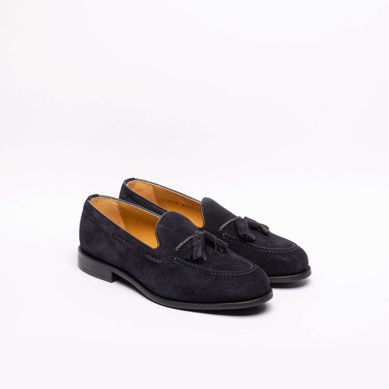 Berwick 4340 blue suede tasseled loafer