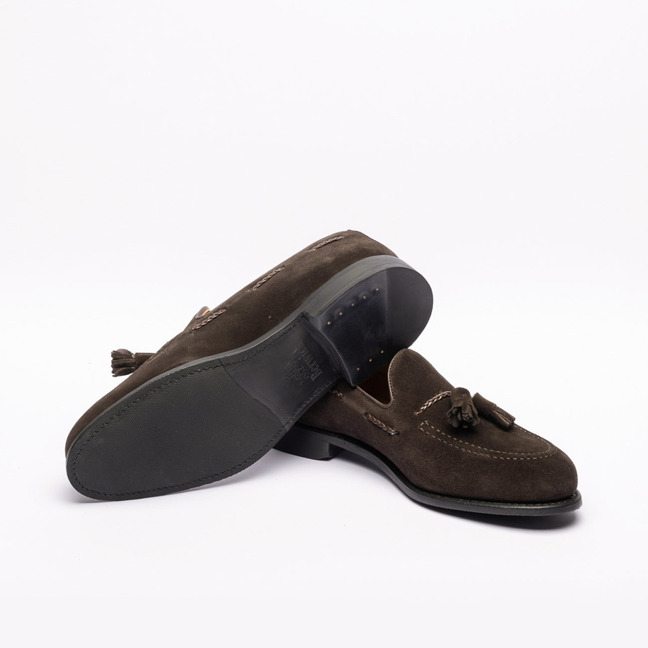 Mocassino con nappine Berwick 4340 in camoscio marrone