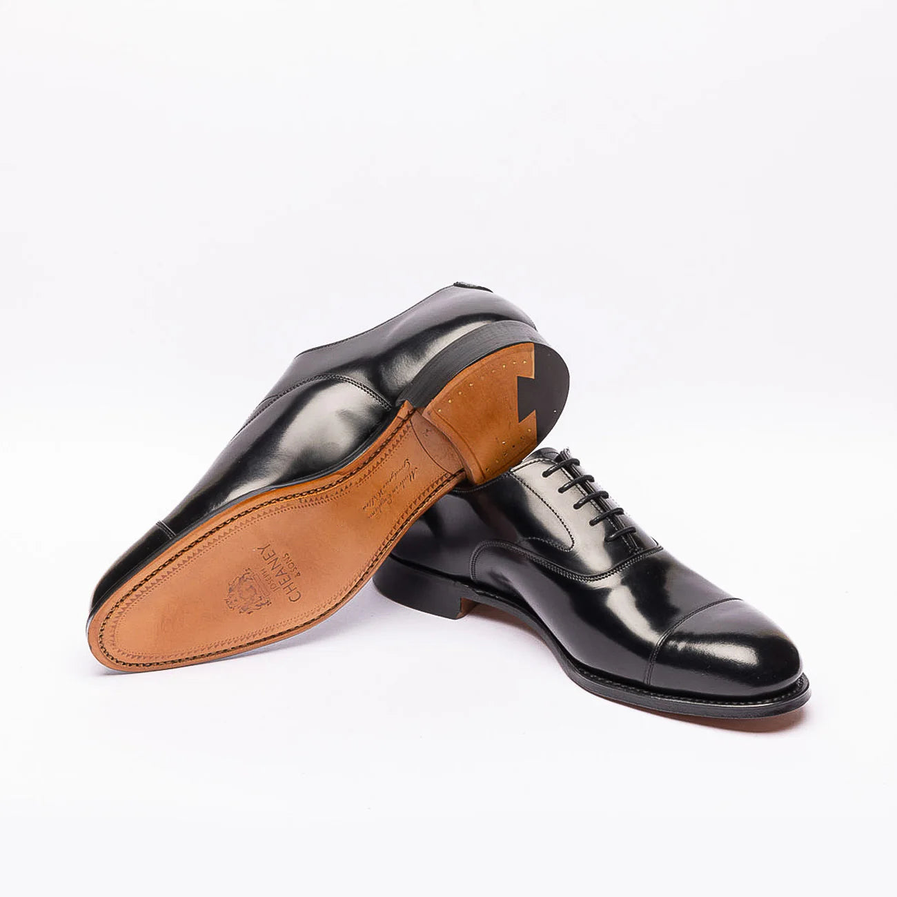 Stringata oxford Cheaney Joseph & Sons Alfred in pelle spazzolata nera