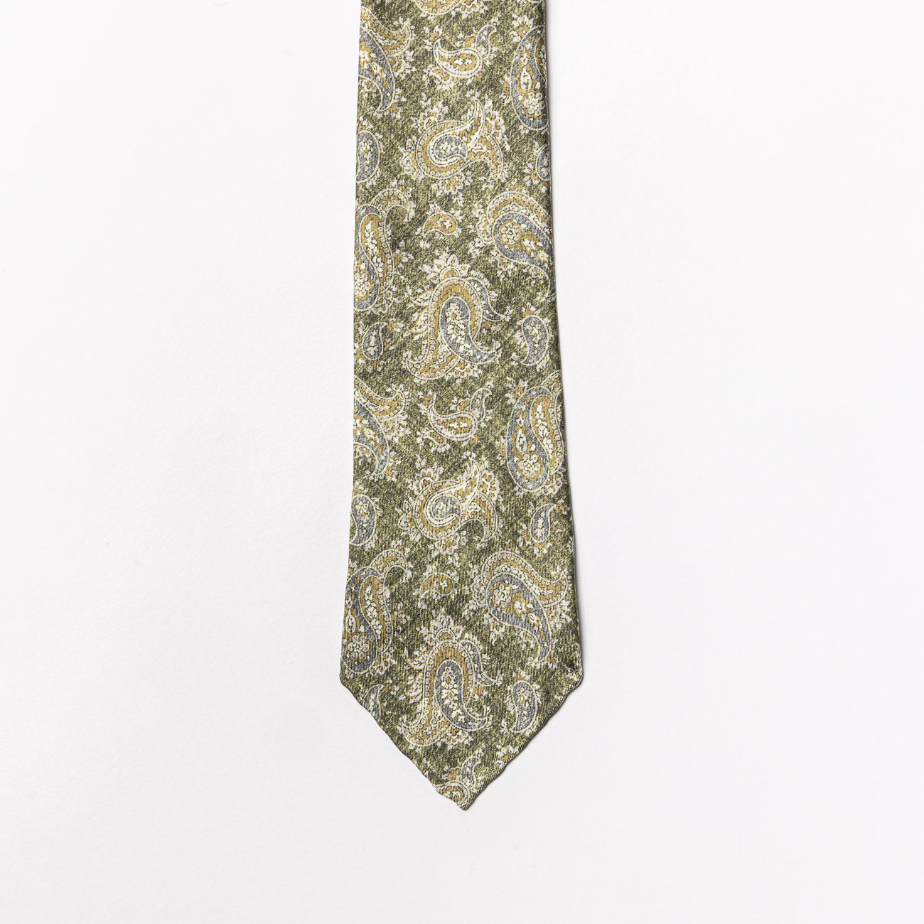 Cravatta sfoderata Tailor’s and Ties in seta verde militare