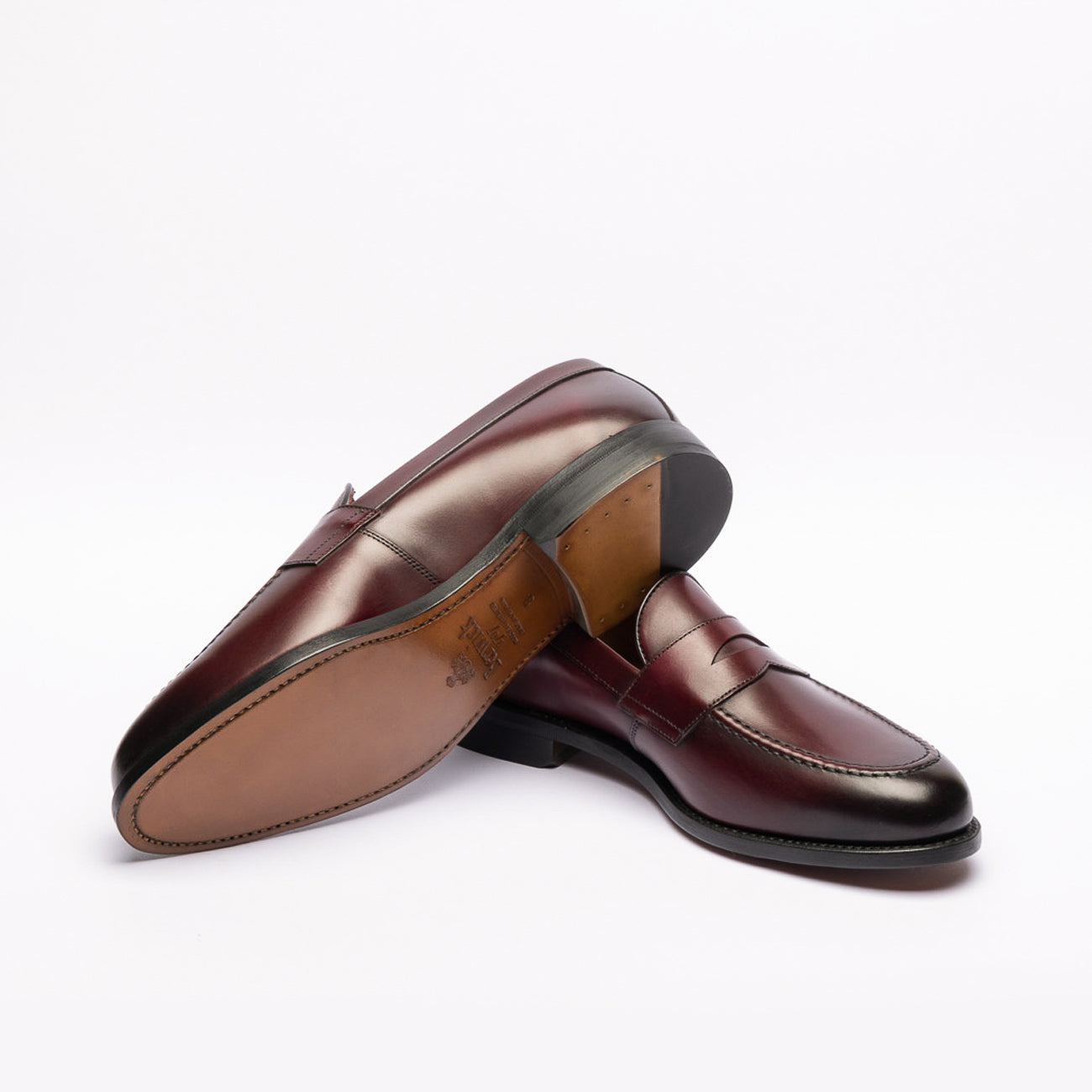 Mocassino penny Berwick 9628 in pelle bordeaux