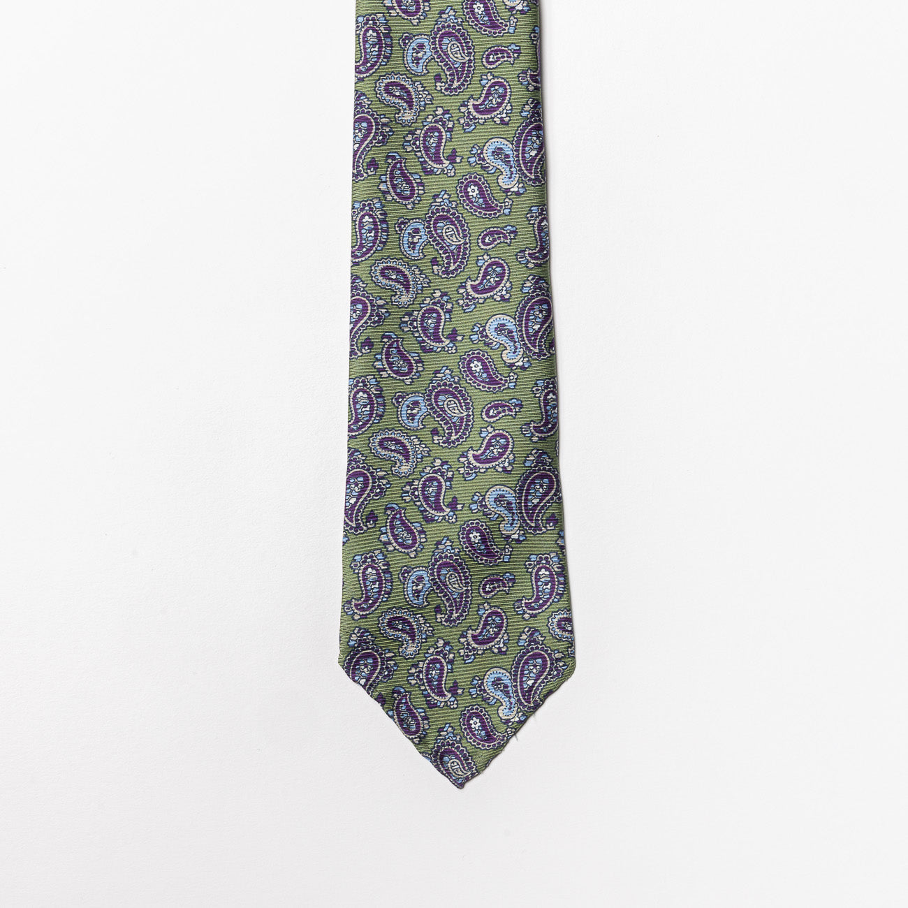 Cravatta sfoderata Tailor’s and Ties in seta verde scura