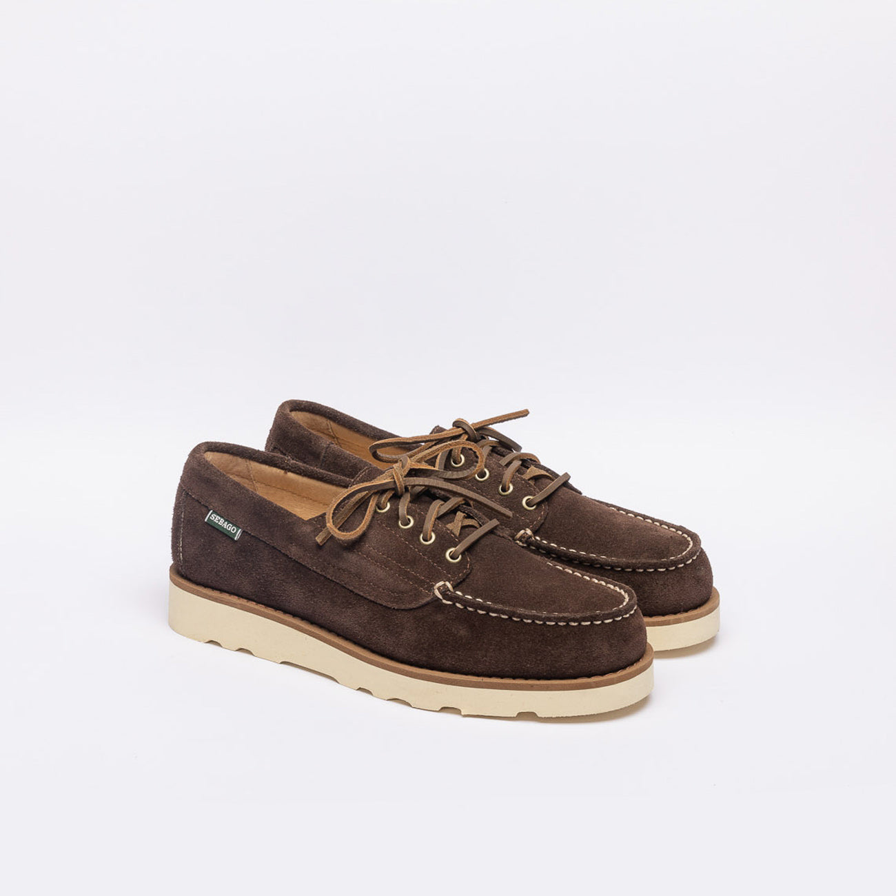 Stringata derby Sebago Askookfield Suede in camoscio marrone