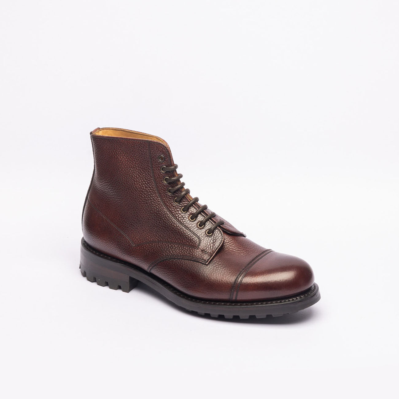 Stivale derby Cheaney Joseph & Sons Jarrow C in pelle martellata bordeax