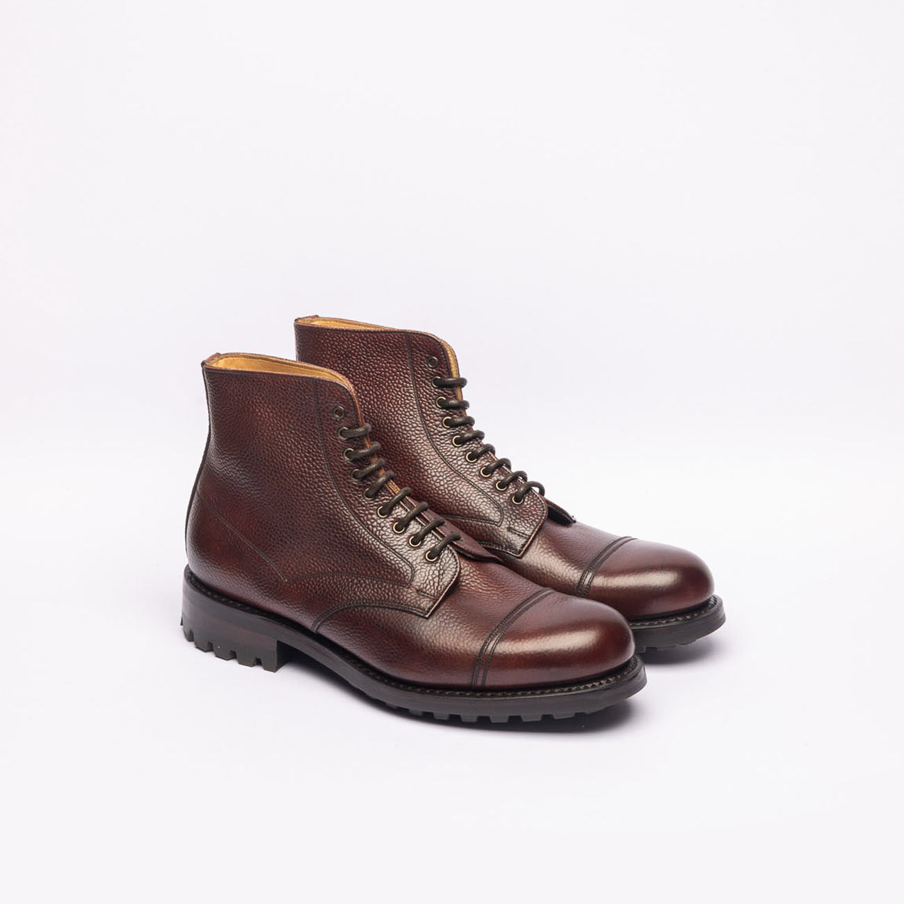 Stivale derby Cheaney Joseph & Sons Jarrow C in pelle martellata bordeax