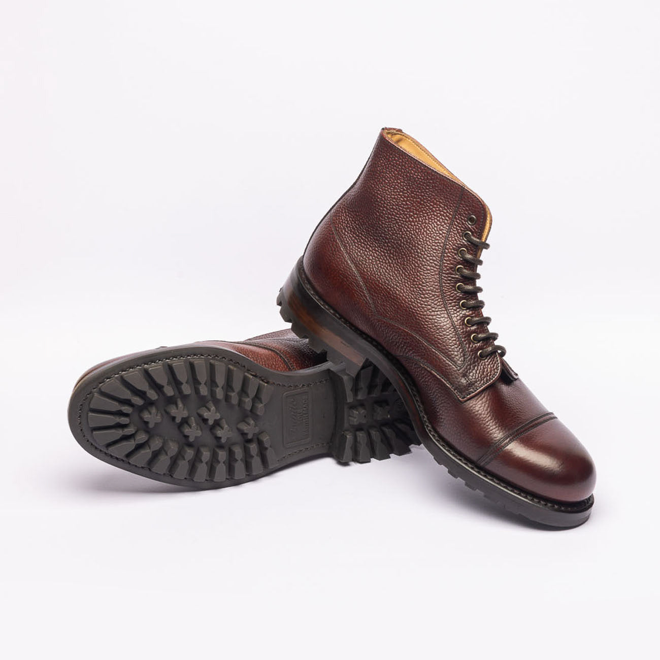 Stivale derby Cheaney Joseph & Sons Jarrow C in pelle martellata bordeax