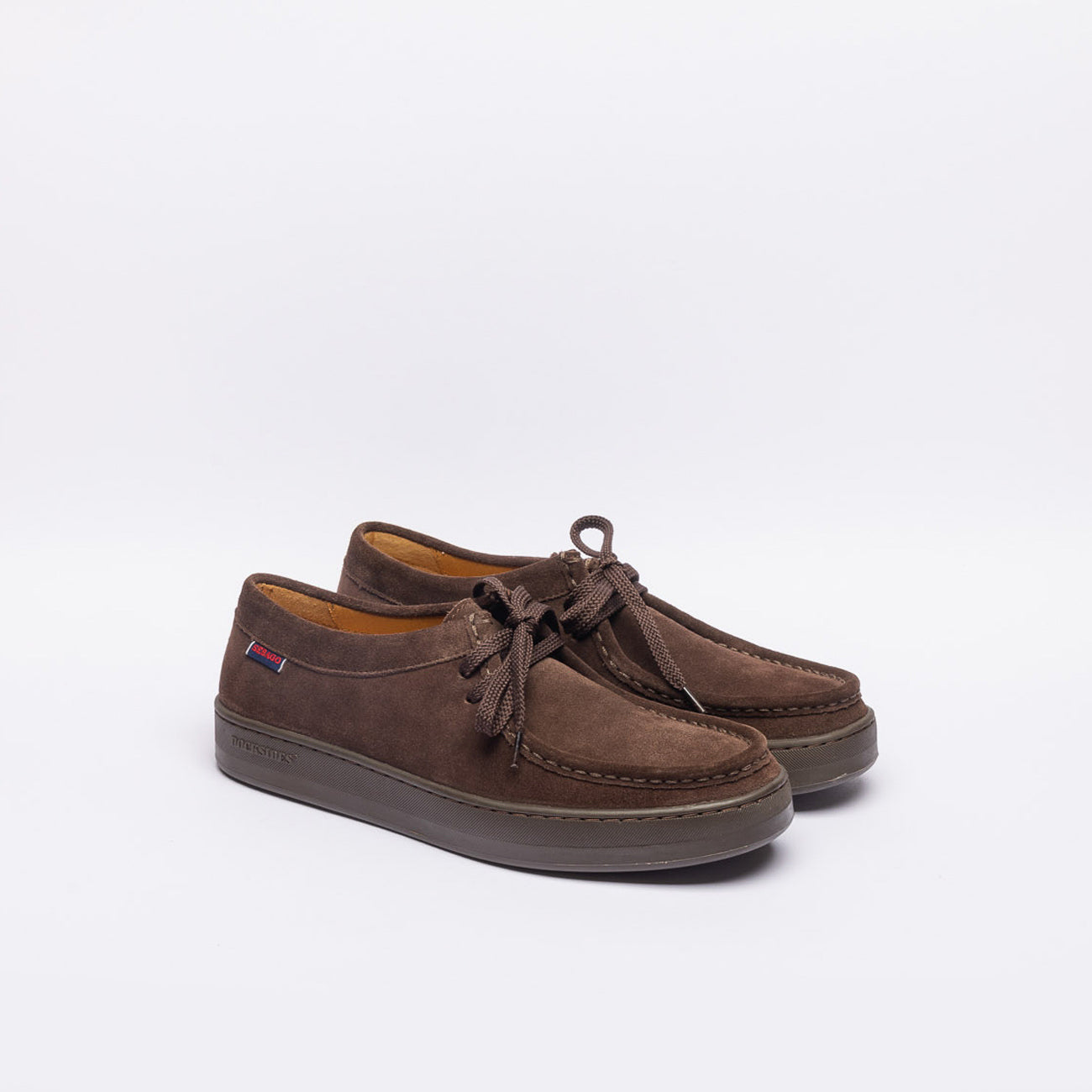 Stringata derby Sebago Harper in camoscio marrone