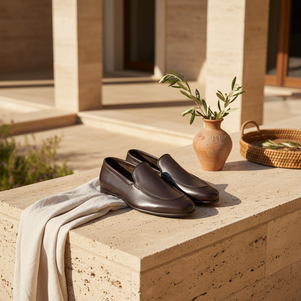 Mocassino slip-on John Lobb Tyne II in pelle marrone