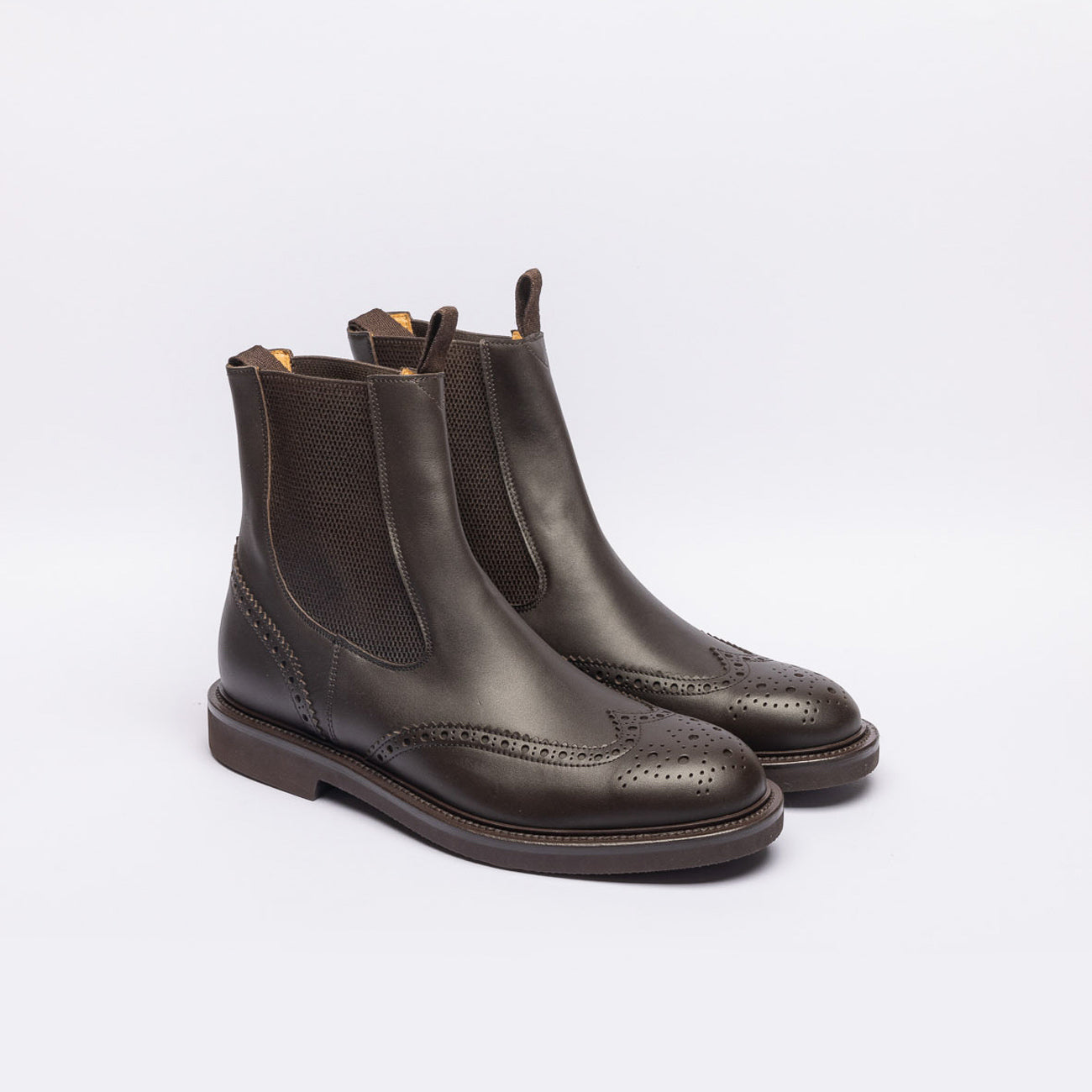 Stivale chelsea Borghini 484 in pelle marrone