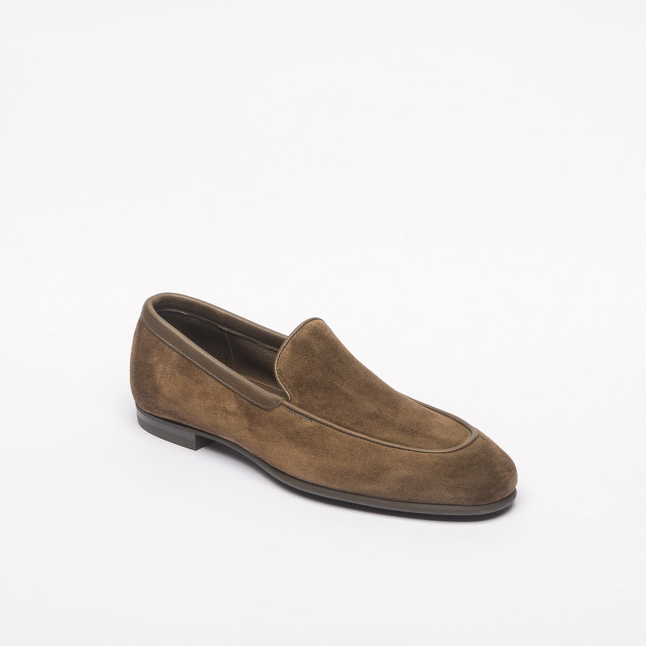 Mocassino slip-on John Lobb Tyne II in camoscio marrone