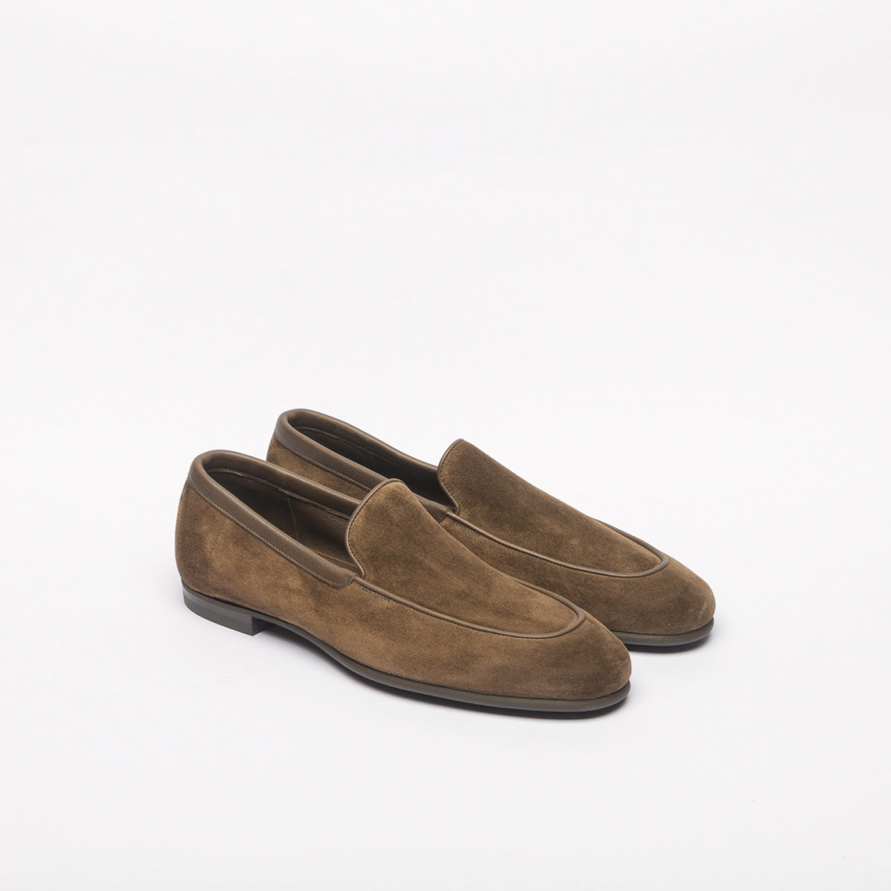 Mocassino slip-on John Lobb Tyne II in camoscio marrone