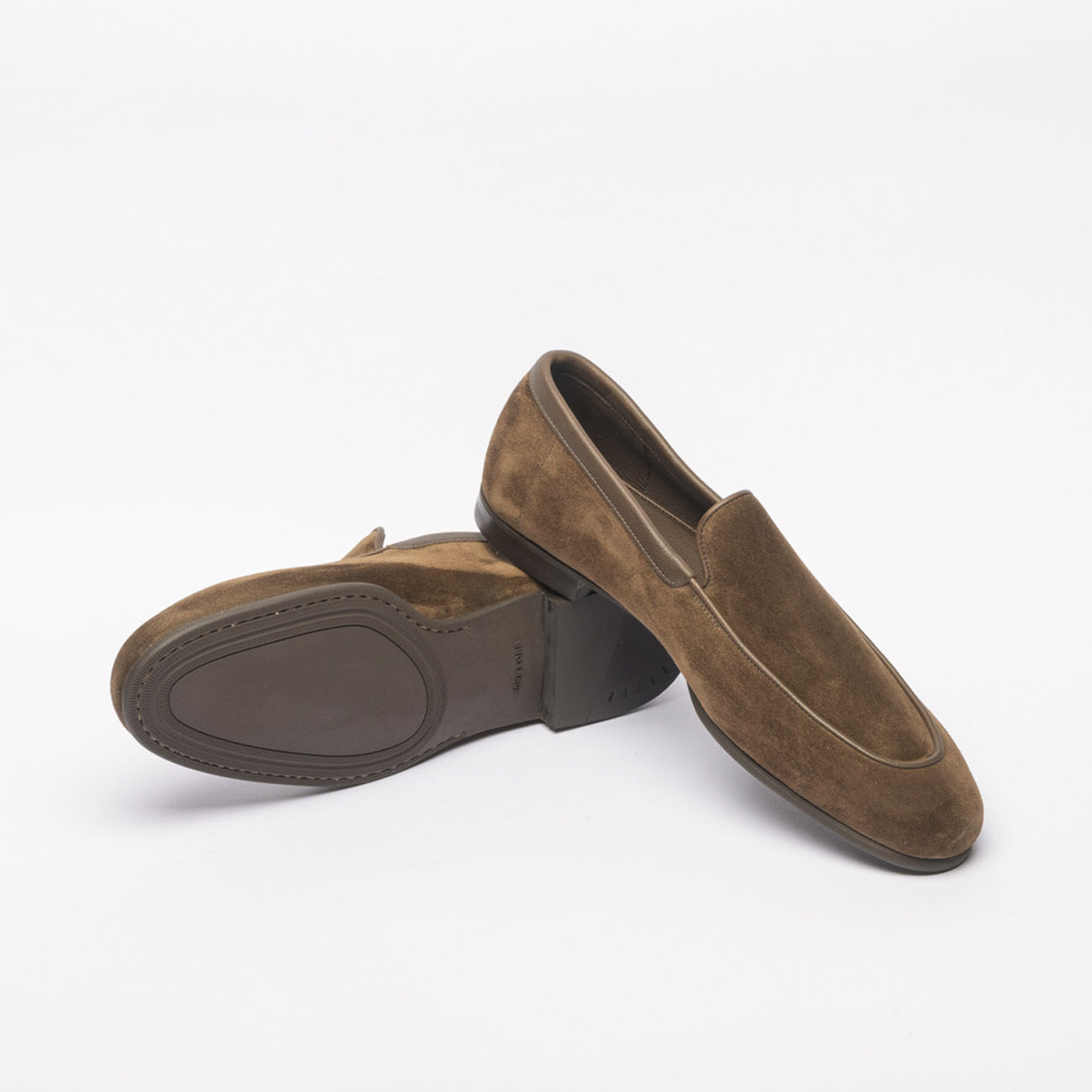 Mocassino slip-on John Lobb Tyne II in camoscio marrone